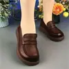 Nuevos Mocasines de Punta Redonda con Suela Suave para Mujer Primavera/Otoño 2026 Botines tipo calcetín sin cordones Zapatos Planos de Moda Retro para Mujer