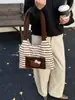 2025 Nova Bolsa de Ombro e Axila de Pelúcia Gatinho Outono e Inverno Bolsa Tote de Grande Capacidade Bolsa para Passeio e Trabalho