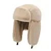 Gorro Lei Feng de Invierno para Mujer para Ciclismo al Aire Libre a Prueba de Frío y Cálido con Protección para los Oídos Forrado de Vellón y Engrosado Gorro de Algodón del Noreste para Hombre al Por Mayor