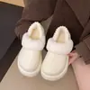 Zapatos de Algodón Gruesos con Plataforma, Lindos de Dibujos Animados, para Mujer, Invierno 2026, con Borrego, Engrosados, Cálidos, Cómodos, sin Cordones, Zapatos Peludos
