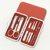 Conjunto de Ferramentas para Manicure 7 Peças Atacado Doméstico Portátil Cortador de Unhas de Manicure Conjunto de Cortadores de Unhas Impresso