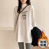 4543 # 2026 280g Camiseta Térmica de Manga Longa para Mulheres, Primavera, Outono e Inverno, Camada Base com Forro de Fleece, Comprimento Médio, Gola Meio Alta