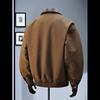Modelo de Exportación 2025 Modelo de Datos Calidad Original Falso Americano Dos Piezas Retro Cuello de Camisa a Cuadros Chaqueta de Cuero Lavado Casual