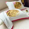 Toalla de Almohada de Gasa de Algodón Puro de Cuatro Capas Clase A, un Par de Toallas de Almohada de Dibujos Animados, Anti-Aceite, Nuevos Estilos de Protectores de Almohada para Todas las Estaciones