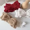 Gorro de Franela Fruncido Relleno Color Sólido Dulce Diadema de Mariposa Accesorios para el Cabello Diadema Absorbente de Sudor para Lavado Facial Yoga