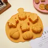 Molde de Silicona para Pastel Forma de Hoja Molde para Jabón Hecho a Mano Molde para Horneado Casero Procesado en Frío Venta Caliente Transfronteriza Halloween Festival de la Cosecha Calabaza
