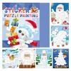 Set de Pegatinas de Rompecabezas Digitales Transfronterizo para Niños Pintura de Pegatinas Estéreo 3D Juguete Educativo Divertido de Princesa Rompecabezas