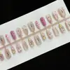 Uñas postizas KTShort en forma de T Sueños Dulces con moños 3D y diseños florales, lindos adhesivos para uñas French Cat-Eye al por mayor