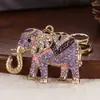 Llavero de Elefante de Nariz Larga Pintura Metálica Elefante de Aceite Bolsas de Diamantes Colgante Atracciones Turísticas de Tailandia Regalos al por Mayor