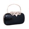 Bolsa de Cuero Simple para Mujer de Comercio Exterior Bolso de Mano Duro con Incrustaciones de Diamantes Bolso de Noche para Banquete con Puntos de Colores Láser