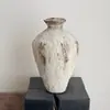 Vaso de Cerâmica Estilo Wabi-Sabi Arranjo de Flores Enfeites Decoração de Casa de Nicho de Alto Padrão Vaso Enfeites de Cerâmica Pote de Cerâmica Zen