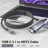 Adaptador tipo C para HDTV 4K hdv linha notebook computador celular tablet tela de projeção linha