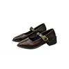 Zapatos Mary Jane Puntiagudos para Mujer 2026 Otoño Nuevo Estilo Hebilla Baja Casual Moda Zapatos de Salón Versátiles Franceses para Commuter Zapatos de Mujer
