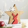 Adornos Decorativos de Madera de Anciano Navideño para Escritorio, Bloques de Construcción Creativos de Anciano, Manualidades, Accesorios de Exhibición de Escritorio