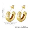 Pendientes Irregulares con Puntos de Zirconio Incrustado Chapado en Cobre Oro de 18K de Origen Transfronterizo del Distrito Lu Pendientes de Moda Europeos y Americanos para Mujer