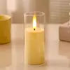 Lâmpada de vela eletrônica de imitação acrílica de tubo de vidro LED lâmpada de vela de plástico bala bateria de balanço