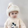 Gorro de bebé invierno cálido grueso gorro de punto niña súper lindo niño gorro de felpa protección para los oídos niños gorro Lei Feng moda