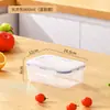 Caixa de armazenamento de refrigerador de cozinha com espessamento de plástico, caixa retangular selada para alimentos congelados, caixa transparente
