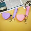 Porta-Moedas de Silicone Cartoon em Forma de Coração Transfronteiriço Chaveiro Bolsa de Armazenamento Chaveiro Atacado Bolsa para Fones de Ouvido Mini Bolsa