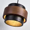 Luminária de Poste Pendente para Mesa de Cabeceira Pedra Buraco Negro Nórdico Pós-moderno Entrada Varanda Quarto Iluminação Estilo Industrial Balcão de Bar de Alto Padrão Restaurante