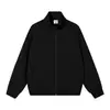 Chaqueta cárdigan con cremallera, cuello alto, diseño de retazos de color sólido para otoño e invierno para hombre, marca de moda, chaqueta sudadera casual de peso pesado 380g