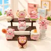 Figurinha fofa de porco de bolo da lua para amantes de comida, decoração DIY, acessório de saco surpresa, ornamento em miniatura para painel de carro ou mesa