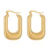 Pendientes Martillo Irregulares de Personalidad Europea y Americana para Mujer Pendientes Cuadrados de Acero Inoxidable con Textura Pendientes de Temperamento con Sentido Avanzado Transfronterizos