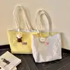 Bolso de mujer moderno y versátil, nuevo modelo transfronterizo, bolsa de lona casual de gran capacidad para el día a día, bolsa de mano tote simple de color sólido de doble cara