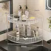 Prateleira de Lavatório Canto de Mesa de Maquiagem Desktop Batom Perfume Acessórios Skincare Caixa Organizadora de Cosméticos para Banheiro