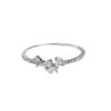 Anillo de Plata de Ley 925 Green Sky con Diseño de Lazo y Diamante Blanco en Forma de Gota de Agua Joyería Versátil de Alta Gama para Mujer de Compromiso y Boda