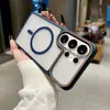 Adequado para capa de celular Samsung S26ULTRA, apresentando uma textura semelhante à pele, fixação magnética e acabamento fosco; também disponível para S25PLUS e S24FE, oferecendo proteção contra quedas
