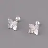 Pendientes Creativos de Flor para Mujer, Pendientes de Diseño de Alta Gama de Nicho, Exquisitos Pendientes Pequeños de Flor, Pendientes, Estilo Bosque Otoño e Invierno