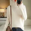 Suéter clásico de cuello alto para mujer, transfronterizo, otoño e invierno, versátil, simple, casual, jersey de manga larga, corte holgado, talla grande