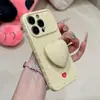 Divertido Soporte en Forma de Corazón Adecuado para Funda de Teléfono Apple 17 Pro Max Corazón de Burbuja 16/15 Estilo Fresco de Dibujos Animados 14 Plus