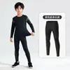 Youyou Camiseta de Baloncesto Ropa Interior Ajustada para Niños Traje de Entrenamiento Físico Set Ropa de Fútbol de Secado Rápido Otoño Ropa Interior Venta al por Mayor