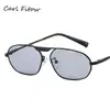 Gafas de Sol Metálicas de Puente Único para Mujer, Lentes Aviador Retro de Moda Transfronterizos para Hombre, Gafas de Sol Ovaladas de Personalidad Estilo Europeo y Americano