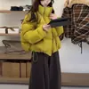 Invierno 2026 Nuevo Estilo Coreano Blanqueador Chaqueta Corta de Algodón para Mujer Chaqueta Acolchada Gruesa Holgada Abrigo Cálido para Viajar al Trabajo