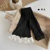 Leggings Lisos Versáteis com Renda para Meninas, Sem Pé, para Bebês e Meninas Maiores, Primavera e Outono, Calça Nove Pontos para Meninas Usarem Fora