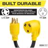 Suministros del Fabricante L14-30P Clavija de Bloqueo de 4 Clavijas a Tt-30R Adaptador de Cable de Extensión Americano para RV