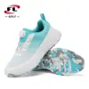 Venta directa de fábrica, precio especial, zapatos de golf de alta calidad con clavos fijos, material de malla estilo perilla para mujer, aptos para uso infantil