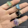 Ventas Directas de Fábrica Tendencia Europea y Americana Elegante Piedra Natural Alambre Retorcido Piedra Cruda Anillo de Moda y Popular