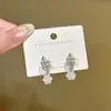Exquisitos Aretes de Racimo de Zirconia y Perlas en Forma de Espiga de Trigo para Mujer, Estilo Francés, de Nicho, Delicados, de Alta Gama, Lujo Ligero, Versátiles
