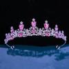 Adereço de Cabeça de Noiva Coreano Novo Vestido de Casamento Vestido de Noite Coroa de Noiva Strass Cristal Aniversário Cerimônia de Maioridade Performance Tiara
