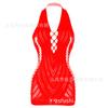 Lencería Jacquard Sexy de Cuello Halter con Atrevidos Recortes Off-Shoulder, Vestido Bodycon, Ropa de Malla para Mujer con Detalle en la Espalda W239