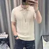 Camisa Polo de Punto para Hombre de Verano con Sensación Fresca, Diseño Hueco y Mangas Cortas