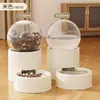 Dispensador Automático de Comida y Agua para Gatos, Dos en Uno, Gran Capacidad, Circulación Automática, Comedero y Bebedero para Gatos y Perros, Alimentador Programable