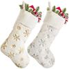 Decoraciones navideñas Calcetines navideños Cuentas Copo de nieve Peluche Calcetines navideños Bolsa de dulces Colgante navideño Bolsa de regalo