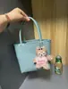 Bolso Tejido de Cesta de Verduras Estilo Japonés para Mujer Versátil Bolso de Hombro Cruzado Tote Bolso Cubo Bolso de Mamá Bolso para Lonchera