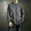 [Destacado] Camiseta Fina de Manga Larga de Otoño para Hombre, Elástica, de Secado Rápido, Corte Holgado, Trendy Casual Cuello Redondo Camiseta Básica