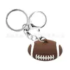Venta Caliente Llavero Colgante de Bola Estéreo 3D Accesorios para Bolsos Llavero PVC Goma Blanda Llavero Colgante Pequeño Decorativo